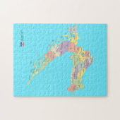 クロアチア地域の孤立した地図 ジグソーパズル (横)