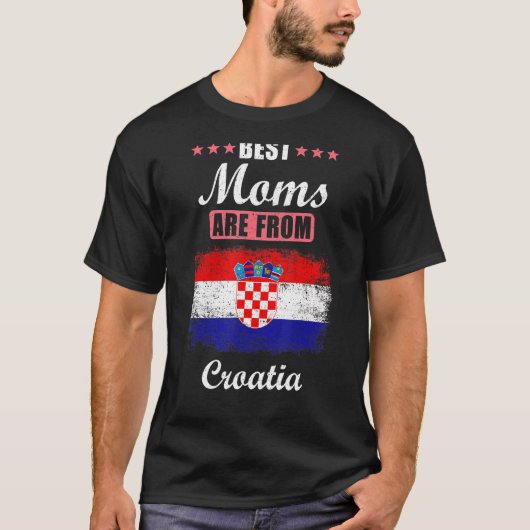 クロアチア最高のママママはクロアチア出身 Tシャツ (正面)
