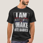 クロアチア誇りを持った国旗のクロアチア人と女性 Tシャツ (正面)