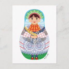 クロアチア語スラボニヤ・マトリョシカ葉書 ポストカード