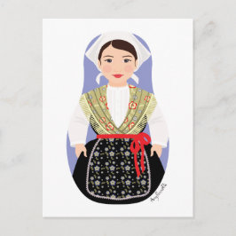 クロアチア語、イストリアン・マトリョシカ葉書 ポストカード