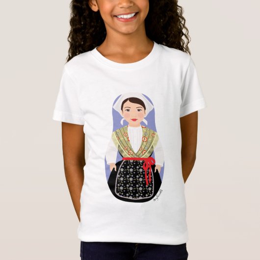 クロアチア語、イストリアン・マトリョシカ・ガールズ Tシャツ (正面)