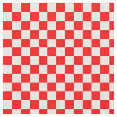 クロアチア赤白市松模様に色幾何学的パターン ファブリック (クローズアップ)