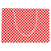 クロアチア赤白市松模様に ラージペーパーバッグ (裏面)