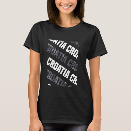 クロアチア迷彩柄パターングレーカモフラージュ Tシャツ (正面)