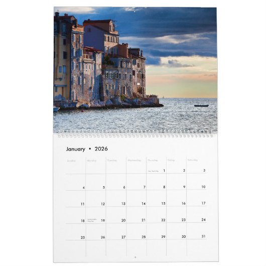 クロアチア2020by OKOmedia カレンダー (1月 2026)