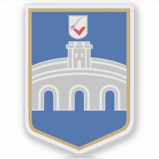 クロアチア，オシジクの紋章 シール (正面)