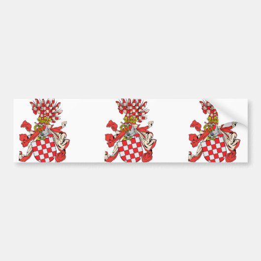 クロアチア、オーストリア バンパーステッカー (正面)