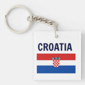 クロアチア – クロアチア国旗 キーホルダー (正面)