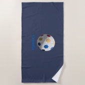 クロアチア サッカー ビーチタオル (正面)