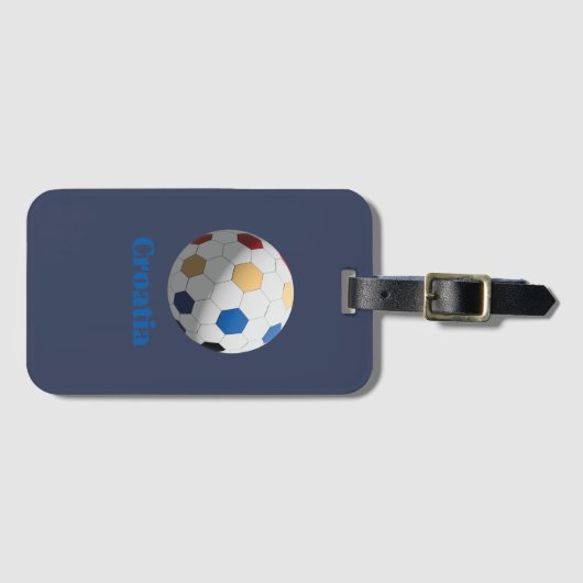 クロアチア サッカー ラゲッジタグ (正面横)
