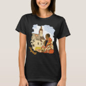 クロアチア・ザグレブの教会広場 赤い旅 Tシャツ (正面)