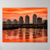 クロアチア – ザグレブ –  ポスター (正面)