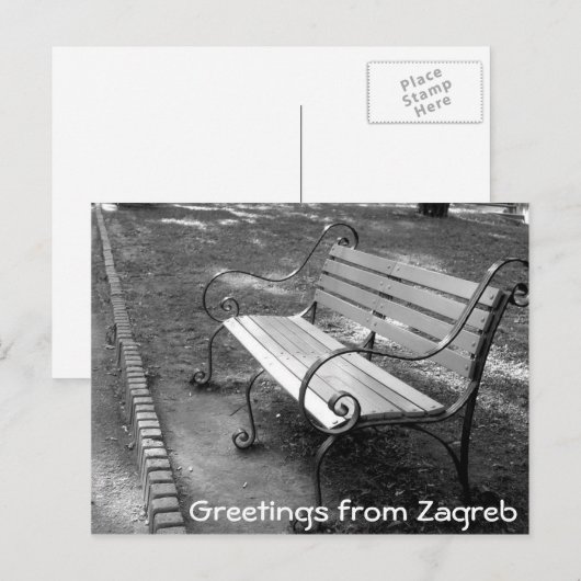 クロアチア-ザグレブ ポストカード (正面/裏面)