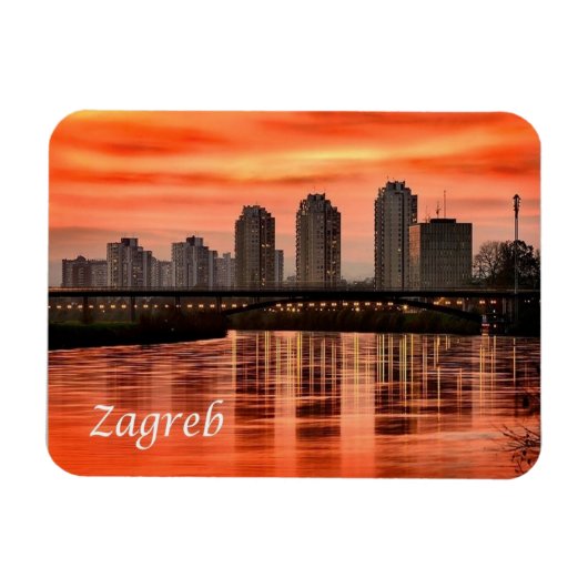クロアチア – ザグレブ –  マグネット (横)