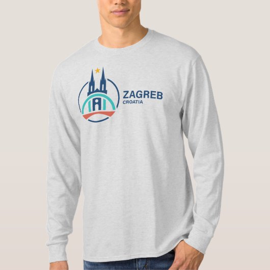 クロアチア ザグレブ ヨーロッパ Tシャツ (正面)