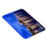 クロアチア、シベニックのライトアップされた港 マグネット (右側)