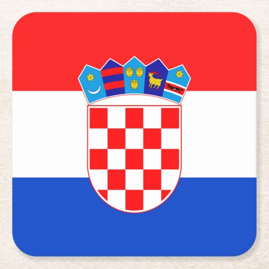 クロアチア スクエアペーパーコースター (正面)