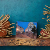 クロアチア，スプリットの階段と教会の夜景 フォトプラーク (側面)