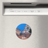 クロアチア,スプリットの階段と教会の夜景 マグネット (インサイチュ (食洗機))