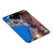 クロアチア，スプリットの階段と教会の夜景 マグネット (右側)