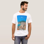 クロアチア スプリト - 海辺の街 Tシャツ (正面フル)