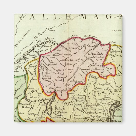 クロアチア、スロベニア、イタリア マグネット (正面)