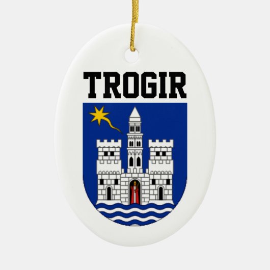 クロアチア,トロギルの紋章 セラミックオーナメント (正面)