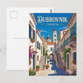 クロアチア ドゥブロヴニク旧市街路地 ポストカード (正面/裏面)