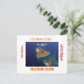 クロアチア – ハート型の島ガレシュンジャク ポストカード (スタンド正面)