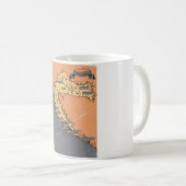 クロアチア ビンテージ 古地図 コーヒーマグカップ (正面右)