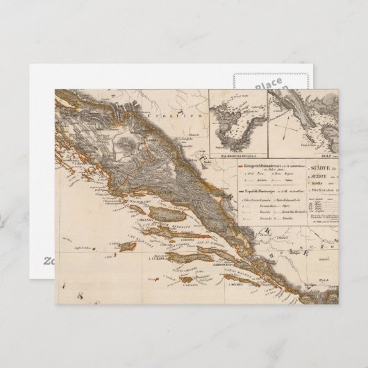 クロアチア ポストカード (正面/裏面)