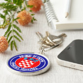 クロアチア·ラウンド·エンブレム キーホルダー (側面)