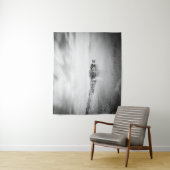 クロアチア，ラバクのビーチのB&W長期暴露 タペストリー (インサイチュ)