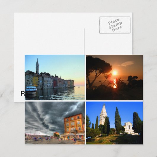 クロアチア，ロビンジ ポストカード (正面/裏面)