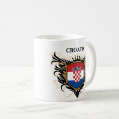 クロアチア[個人化して下さい] コーヒーマグカップ (正面右)