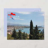 クロアチア |分割 | Marjan |アドリア海 ポストカード (正面/裏面)