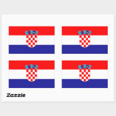 クロアチア*国旗のステッカー/Hrvatska zastava naljepnica 長方形シール (シート)