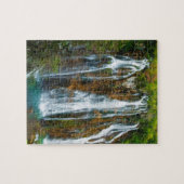 クロアチア、滝の高い景色 ジグソーパズル (横)