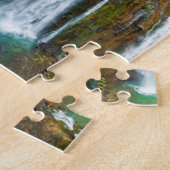 クロアチア、滝の高い景色 ジグソーパズル (側面)