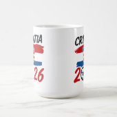 クロアチア 2026 サッカー ファン デザイン 国旗の色 コーヒーマグカップ (中央)