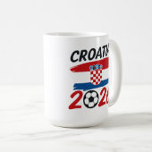 クロアチア 2026 サッカー ファン デザイン 国旗の色 コーヒーマグカップ (正面右)
