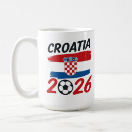 クロアチア 2026 サッカー ファン デザイン 国旗の色 コーヒーマグカップ