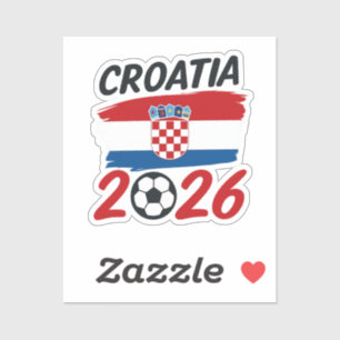 クロアチア 2026 サッカー ファン デザイン 国旗の色 シール