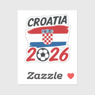 クロアチア 2026 サッカー ファン デザイン 国旗の色 シール