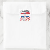 クロアチア 2026 サッカー ファン デザイン 国旗の色 スクエアシール (バッグ)