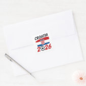 クロアチア 2026 サッカー ファン デザイン 国旗の色 スクエアシール (封筒)