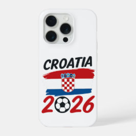 クロアチア 2026 サッカー ファン デザイン 国旗の色 iPhone 15 PROケース