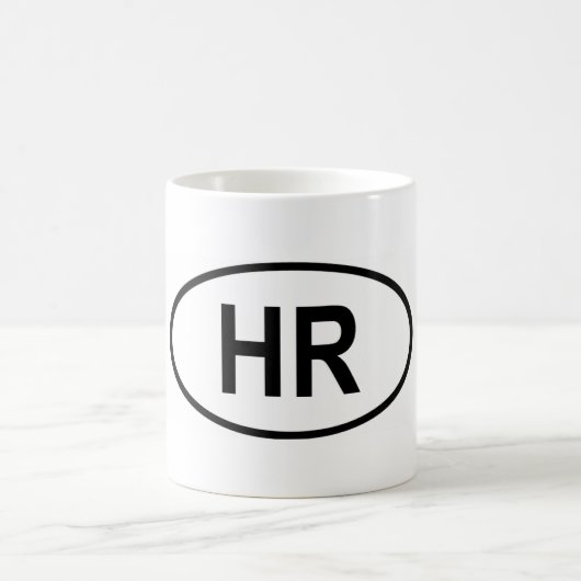 クロアチア「HR」 コーヒーマグカップ (中央)