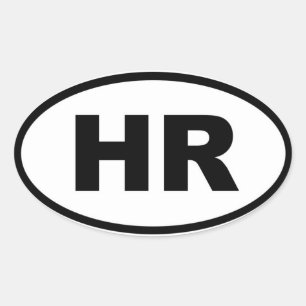クロアチア – HR – ヨーロッパ 楕円形シール
